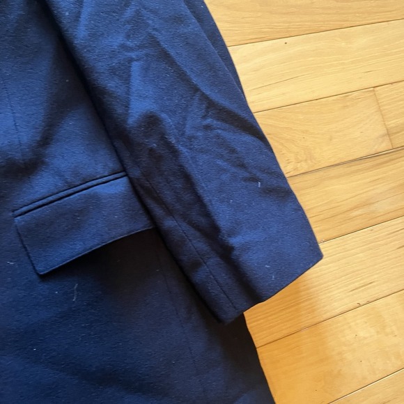 Stanley Blacker Double Breasted Blue Blazer 46R‎ Missing One Button - Picture 7 of 9